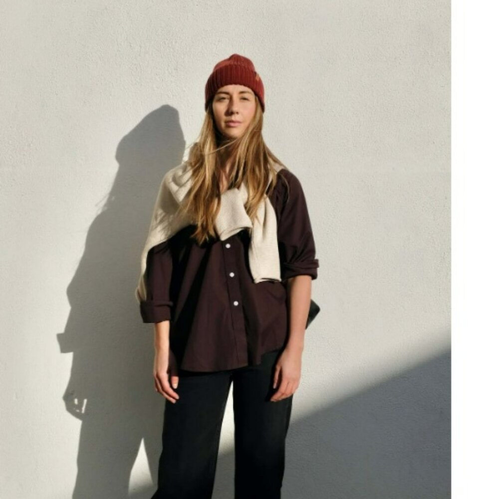 ISO (do not buy) Gillian Stevens Britta shirt - Chocolate